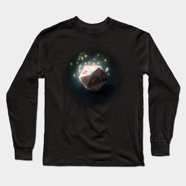 D20 Long Sleeve T-Shirt by ginaromoart